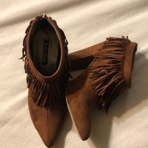 Michael Antonio fringe booties